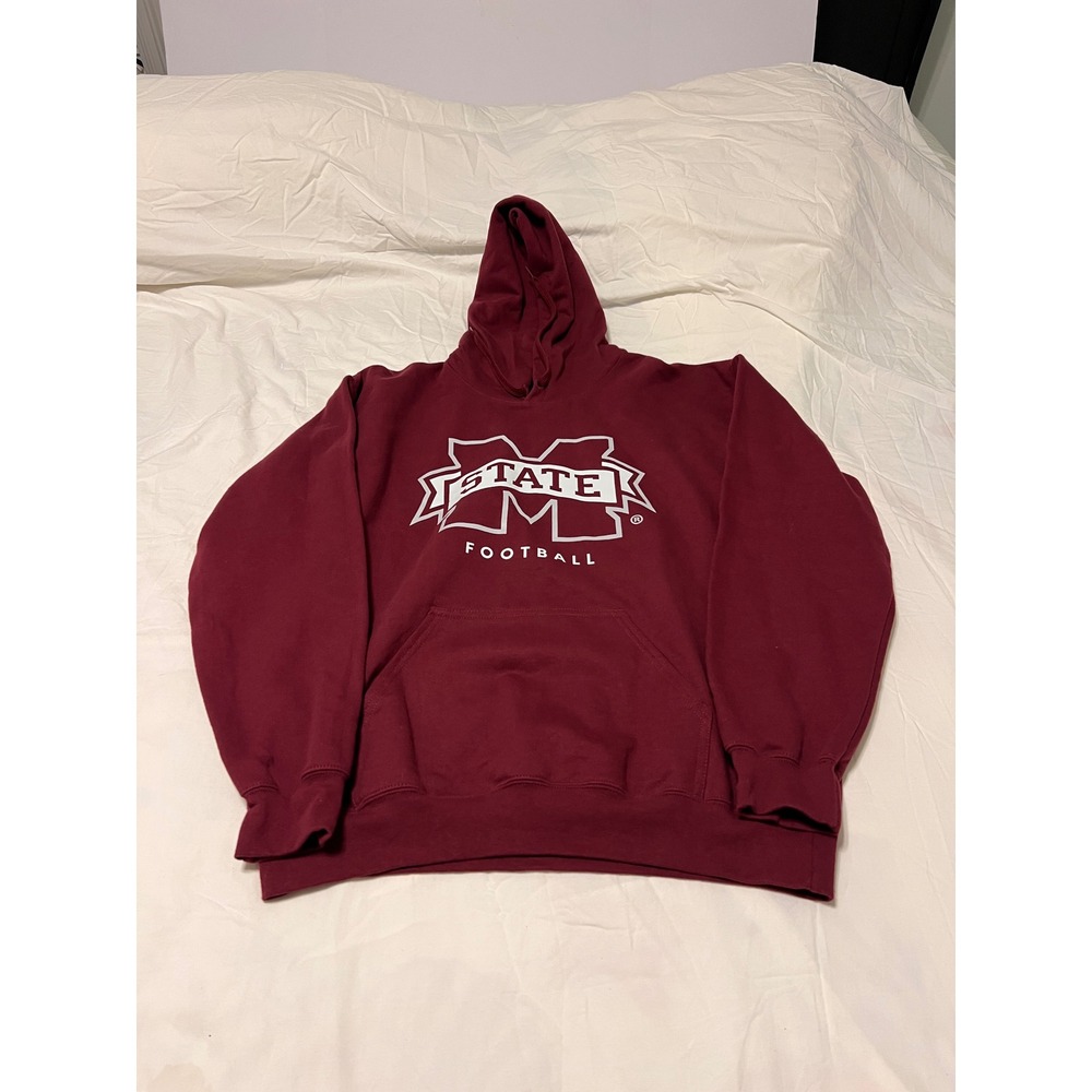 Gildan Mississippi State Football Hoodie Maroon Kolka 80 Men Medium